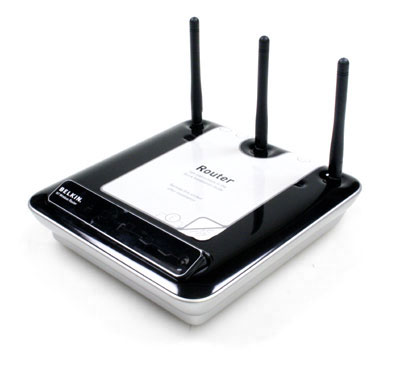 The Belkin N1 router differs from either Linksys's or Netgear's competing 